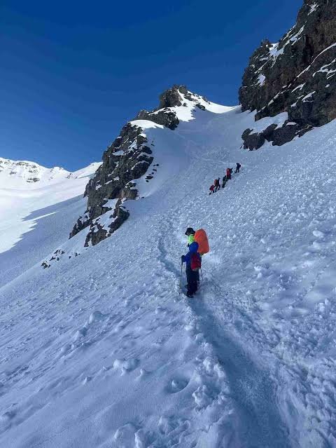 Rupin Pass Trek in Winter Snow