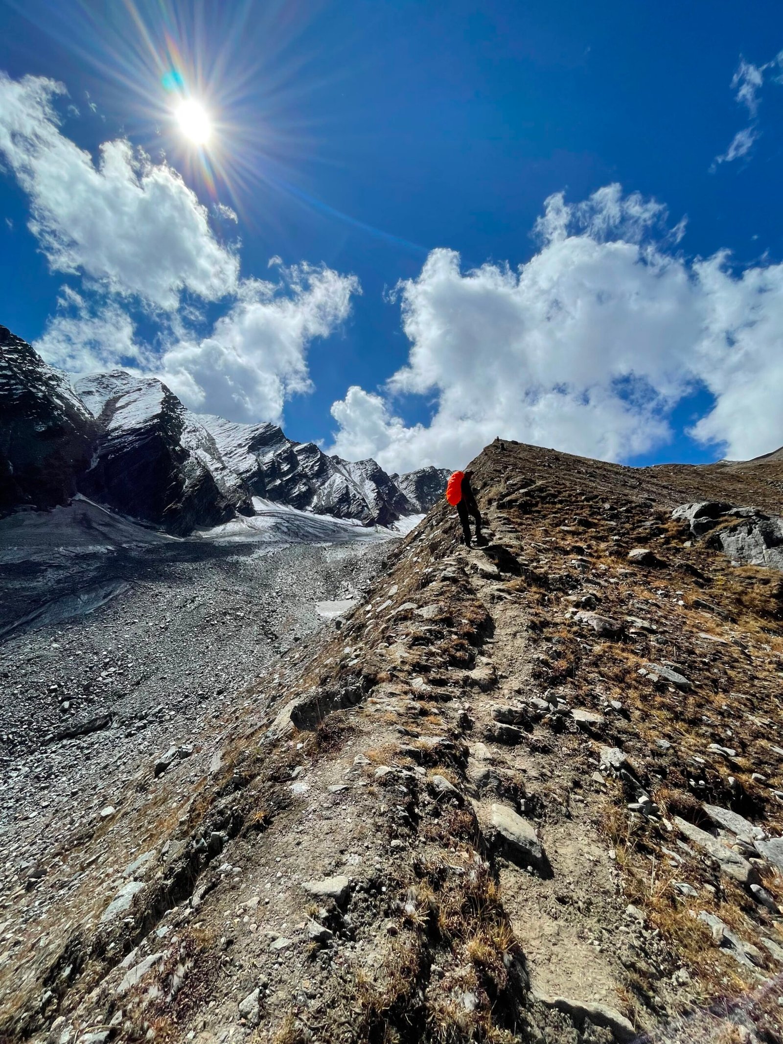 Looking towards the Kedarkantha summit from near the base camp