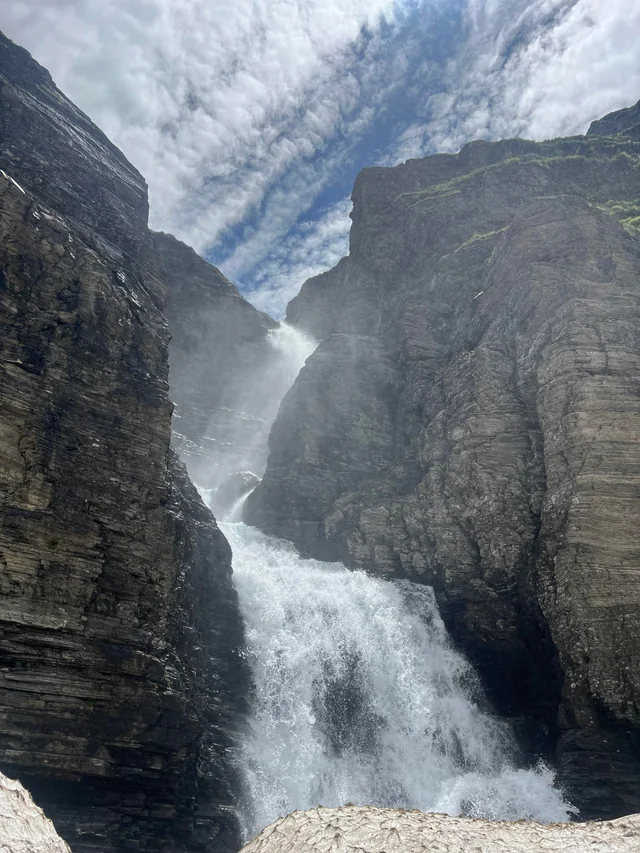 Lower Waterfall on the Rupin Pass Trek